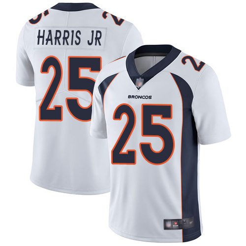 Men Denver Broncos #25 Chris Harris Jr White Vapor Untouchable Limited Player Football NFL Jersey->women nfl jersey->Women Jersey